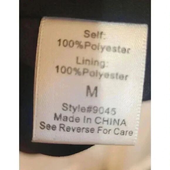 Freeway Women's Black Poly Georgette Beaded Pleated Drop Waist Sleeveless Lined - Picture 5 of 12